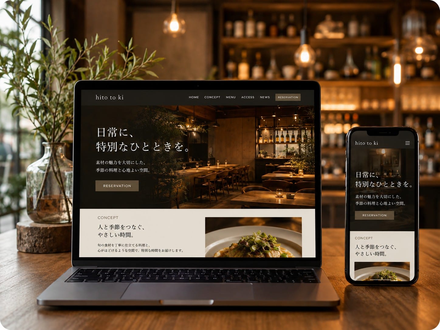 NEWVAが制作する店舗Webサイトのイメージ